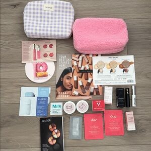Hair care, makeup & skincare sample bundle